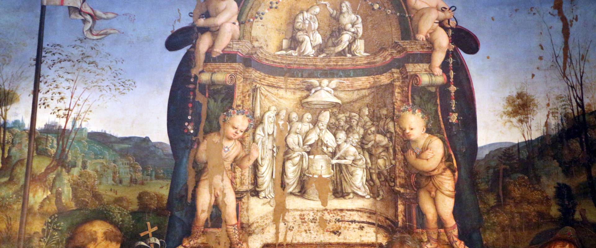 Amico aspertini, madonna in trono, santi e due devoti, 1504-05, dai ss. girolamo ed eustachio, 02,1 foto di Sailko